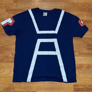 My Hero Academia Blue Graphic Print Cosplay T Shirt Men’s Size 2XL RN# 152992